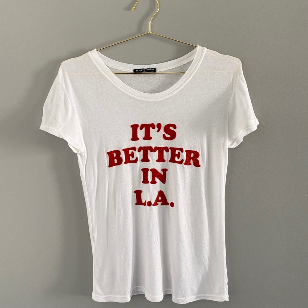 BRANDY MELVILLE Women’s It’s Better In LA Tee - OS